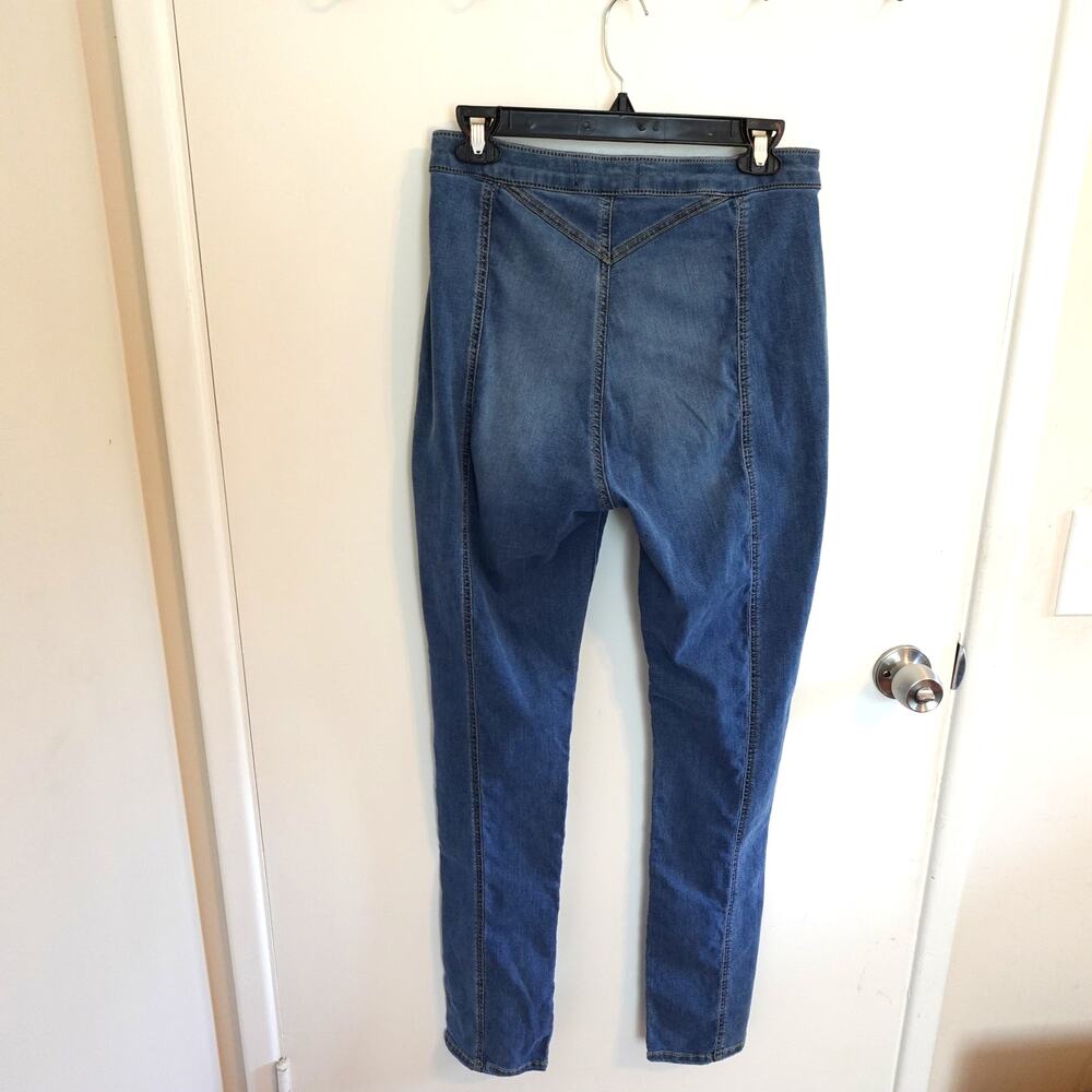 Free People We the Free Riley Slit Skinny Jeans Denim Stretch Boho Size 30 - Picture 11 of 11